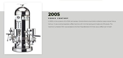 Venus Century Espresso Machine Chrome 220Vac Victoria Arduino